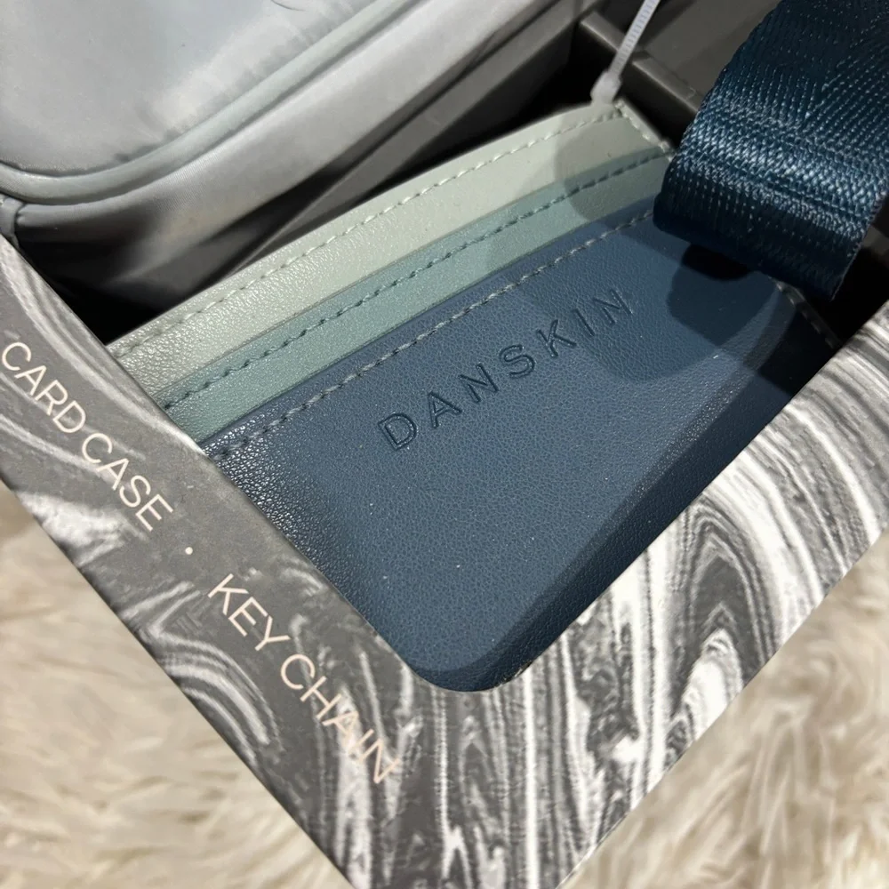 DANSKIN Holiday Box Set Small Backpack Card Case Keychain SAGE NWT